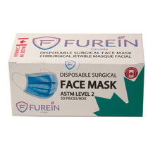 Load image into Gallery viewer, Disposable Surgical Face Mask ASTM Level 2 (Box of 50pc) Made in Canada
